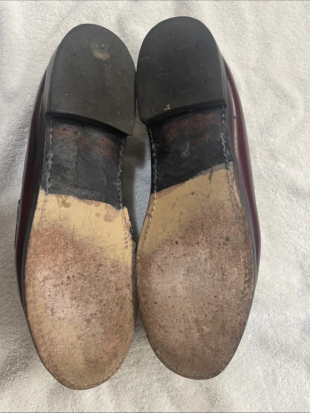 Men’s Leather Penny Loafers in Dark Burgundy